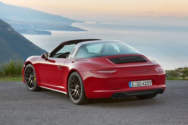 Rear View of 2016 Porsche 911 Targa