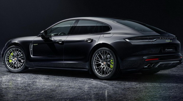 New 2022 Porsche Panamera Platinum Edition side rear view