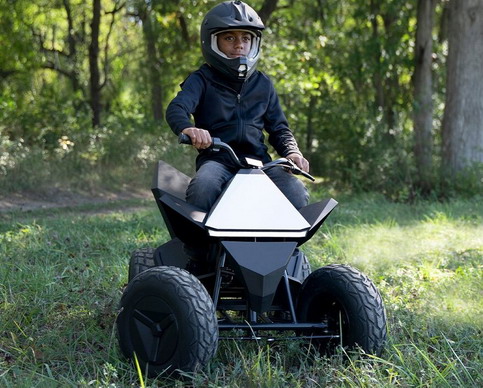 Tesla Cyberquad ATV electric for kids front view