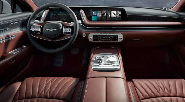 New 2023 Genesis G90 interior view front panel