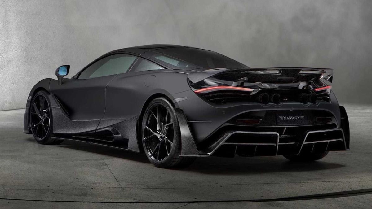 Mansory McLaren 720S in black rear side view