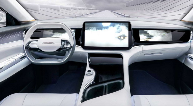 New Chrysler Airflow Concept EV Interior view front panel