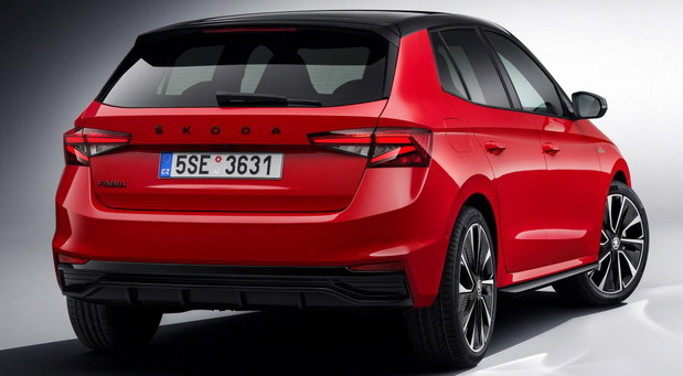 New 2022 Škoda Fabia Monte Carlo rear view