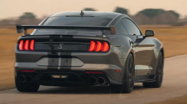 New Hennessey Mustang Shelby GT500 rear side view