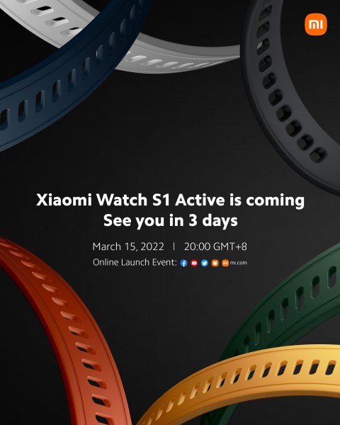 Xiaomi Watch S1 Active arrives on March 15