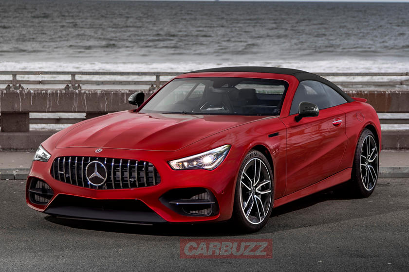 2022 Mercedes-AMG SL convertible side front view