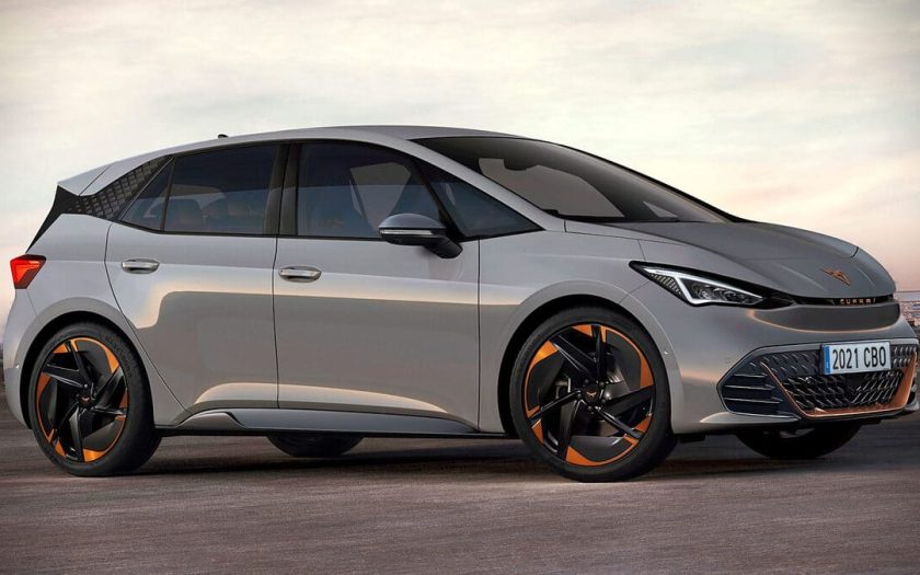 2022 Cupra Born Electric Car side front view