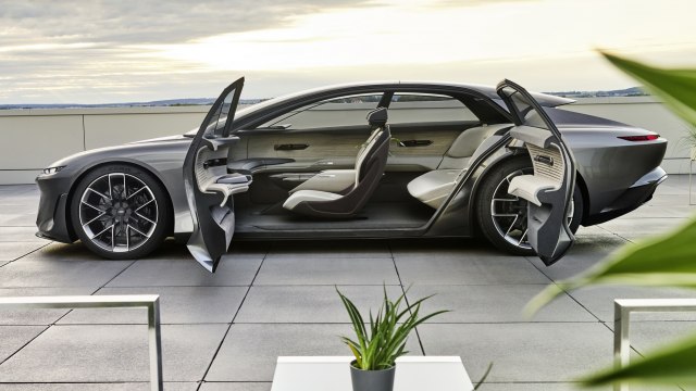 2024 Audi Grandsphere A8 Concept side view open doors