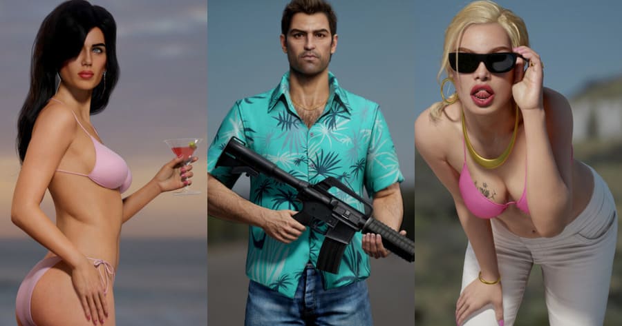 GTA Trilogy Remastered scenes from game 