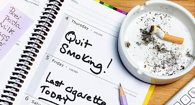 How to quit smoking list