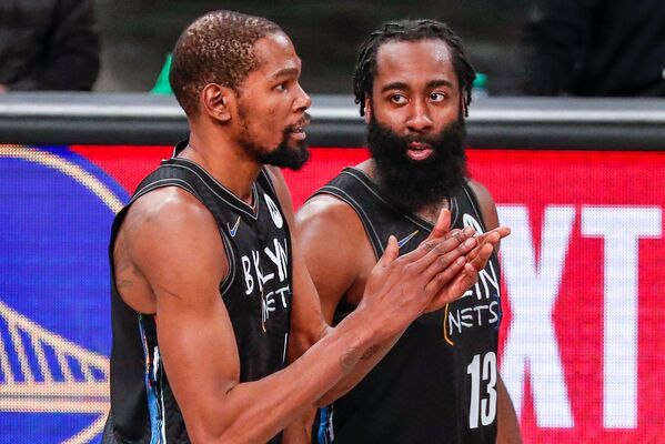 Kevin Durant and James Harden Brooklyn Nets