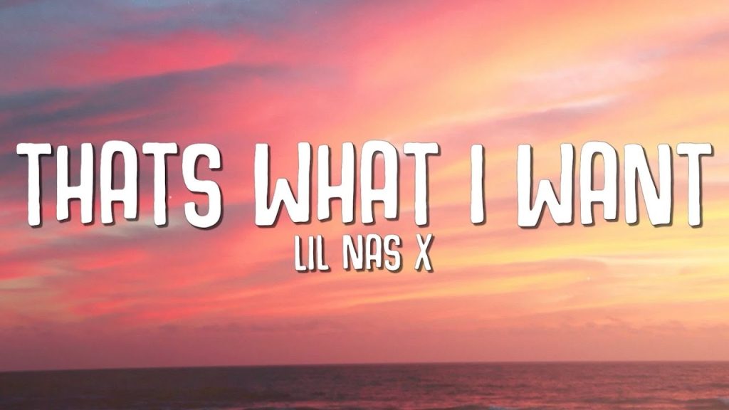 Lil Nas X - THATS WHAT I WANT lyrics (Photo source: Youtube)