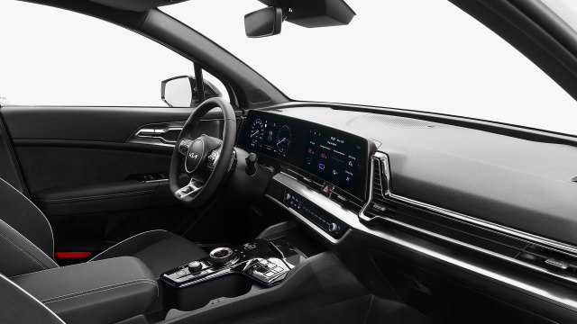 New 2022 Kia Sportage Hybrid SUV interior view