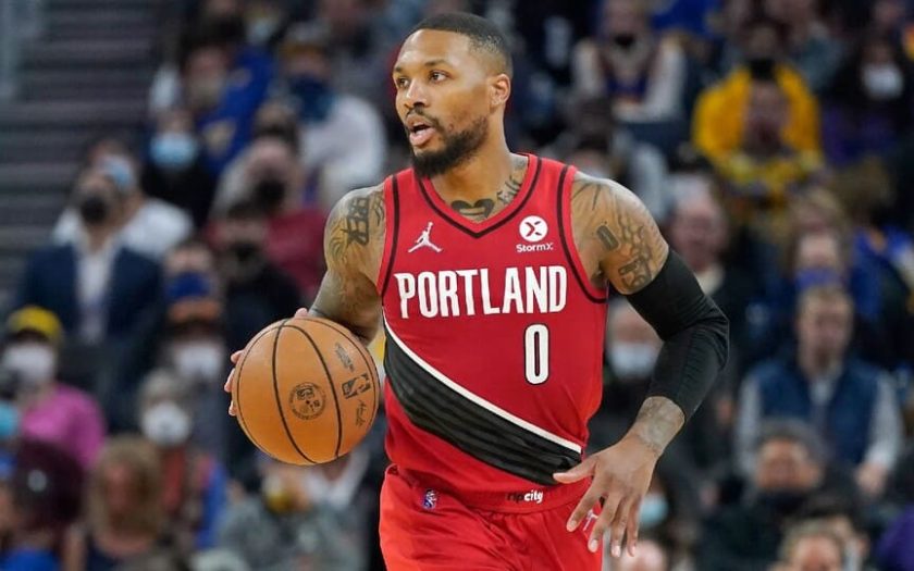 damian lillard portland trail blazers nba player