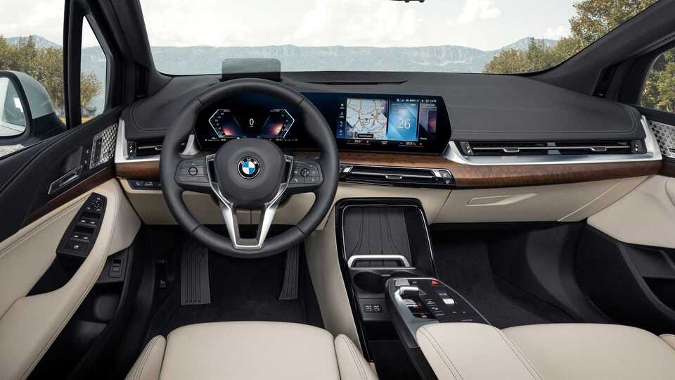 New 2022 BMW 2 Series Active Tourer interior view front panel