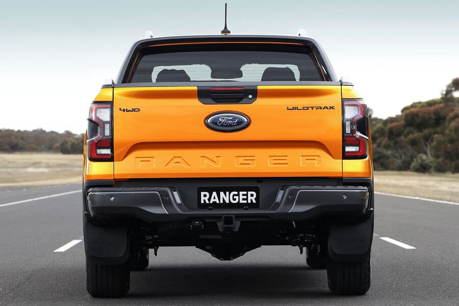 New Ford Ranger 2023 pickup truck rear view