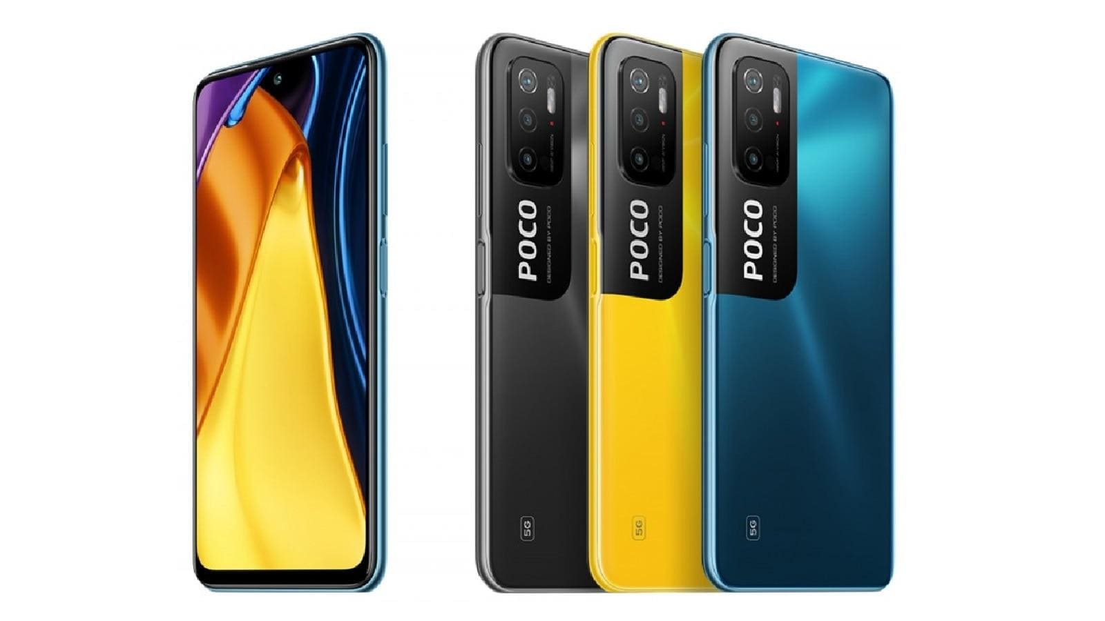 poco m4 pro 5g front and back view 4 phones