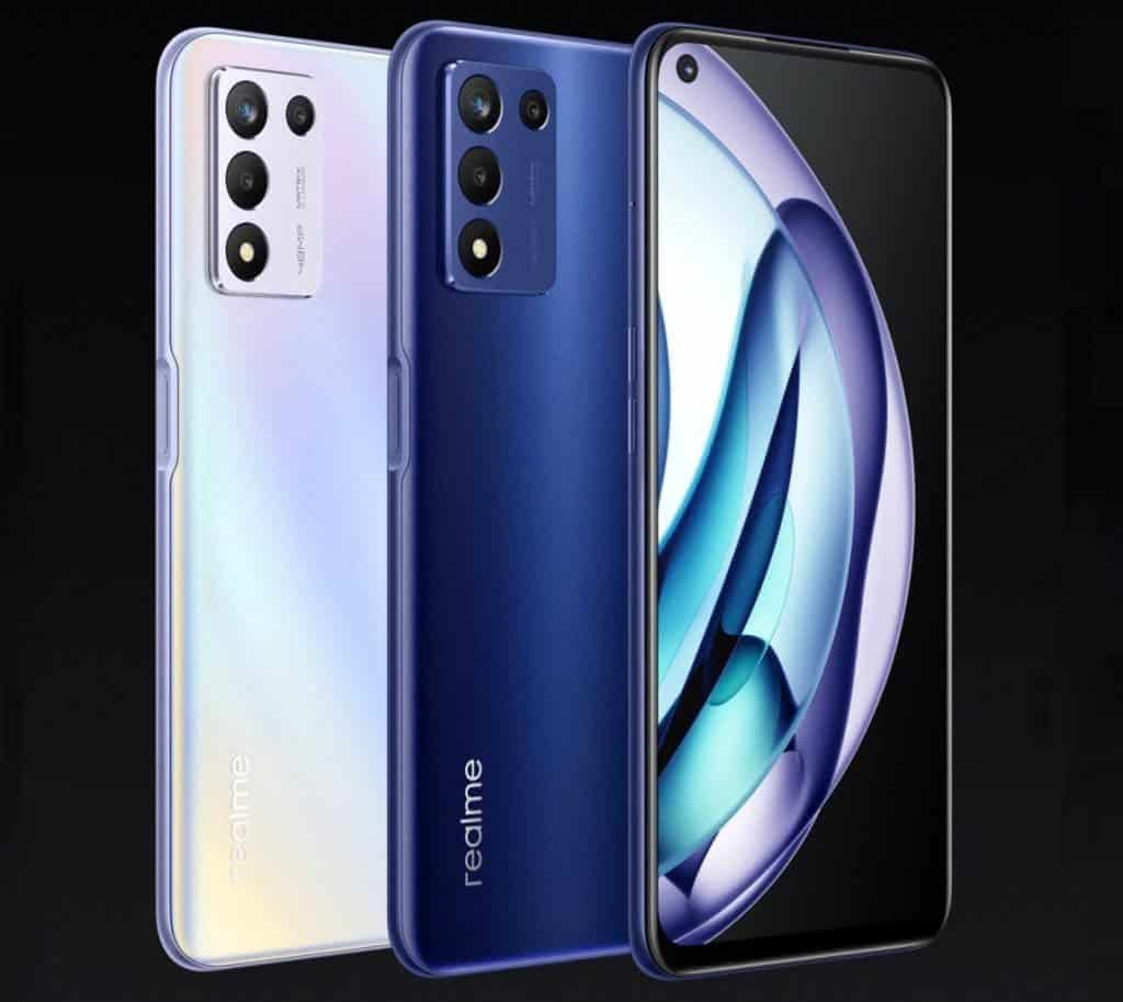 Realme Q3s front and rear view